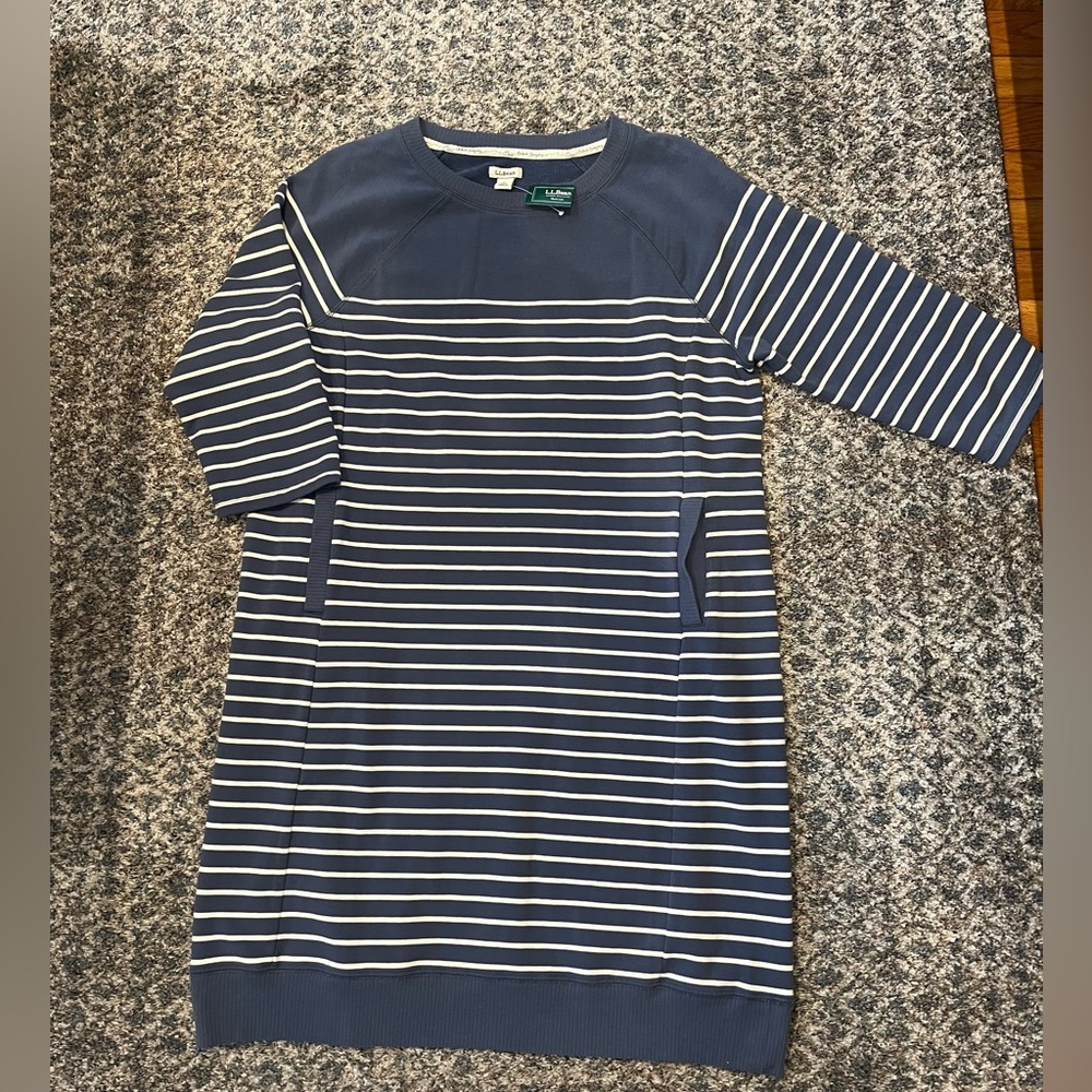 NWT LLBean Women’s 24/7 Sweatshirt Dress Petite Large